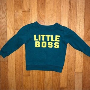 Little Boss Boys Crewneck Sweatshirt